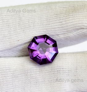 Vente chaude naturel africain améthyste forme octogonale pierres précieuses en vrac Jaipur fabricant en gros en vrac prix 1mm à 50mm violet - Product Image 1