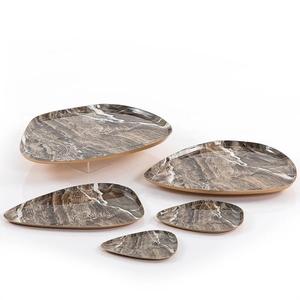 Plateau de service en aluminium martelé à la main sans poignées et plaqué argent parfait pour le thé ou le dessert - Product Image 6