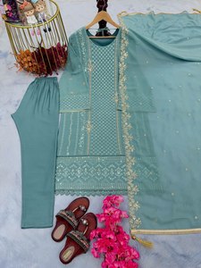 Nuestra colección al por mayor elaborado con delicado bordado de hilo y secuencia de trabajo, traje de Salwar especial para mujer con conjunto dupatta - Product Image 4
