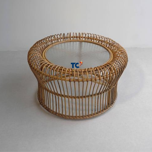 เฟอร์นิเจอร์โต๊ะกาแฟหวายกลมสําหรับห้องนั่งเล่น โต๊ะหวายสไตล์เรโทรผลิตในเวียดนาม - Product Image 4