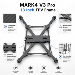 MARK4 V3 Pro 13 Inch Carbon Fiber FPV <b>Drone</b> Frame Kit for Long Range <b>Quadcopter</b> DIY Build - Product Image 4