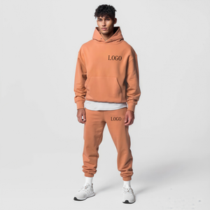 Fabricants de vêtements, survêtement unisexe personnalisé en coton 400 g/m², broderie avec logo, vente chaude - Product Image 1