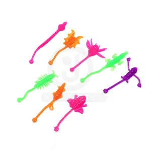 Plastic Sticky Animal Toys Party Favor Finger Wacky Engraçado Pequeno Tamanho Soft Toy TPR Toy Novidade Com Yoyo