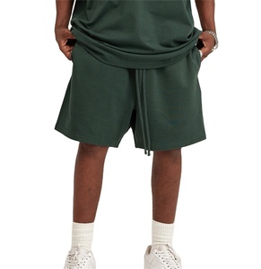 425gsm coton décontracté lâche t-shirts de haute qualité logo personnalisé course sport été printemps unisexe hommes à la mode Shorts courts - Product Image 5