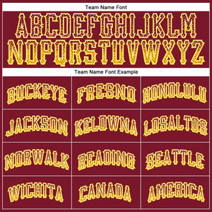 เสื้อกีฬาเบสบอลตาข่ายโพลีเอสเตอร์ระบายอากาศได้ดีสีทองสีแดงเข้มโลโก้ออกแบบได้ตามต้องการ - Product Image 4