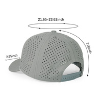 Gorra de Béisbol Personalizada de 5 Paneles, Impermeable, con Corte Láser, Transpirable, con Cuerda, Gorras de Béisbol al por Mayor, Unisex, para Deportes al Aire Libre, con Logotipo OEM
