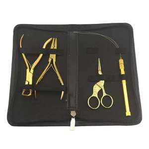 Zarnab Surgical Kit d'outils d'application de trame d'extension de cheveux avec logo personnalisé doré Kit complet d'extension de cheveux de salon professionnel - Product Image 3