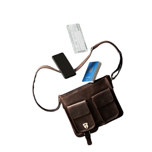 Maletín para Portátil de Cuero Genuino Premium, Color Marrón, Personalizable, Regalo para Él, Bolsa de Hombro - Product Image 1