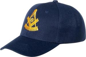 Gorra de Béisbol Ajustable Bordada con el Logotipo de Past Master Mason, Importada, con Cierre de Gancho y Bucle - Product Image 2
