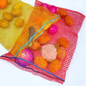 Großhandel Obst Verpackung Netz Pe Raschel Mesh Tasche für Brennholz Kartoffel Zwiebel Orange Verpackung Netz säcke