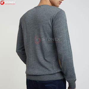 Pull d'hiver pour hommes de vente chaude avec un design tricoté anti-rides en polyester respirant et à la mode - Product Image 3