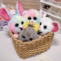 Adorable poupée en peluche en coton PP écologique de 8 pouces à grands yeux, licorne, souris, raton laveur, jouet en peluche mignon pour enfants et adultes, cadeau
