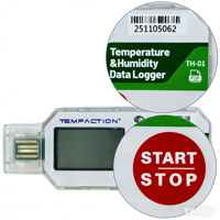 Enregistreur de données de température et d'humidité LCD, thermomètre hygromètre numérique pour la surveillance des entrepôts et des laboratoires, 1 an