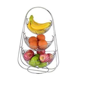 Cesta Decorativa para Mesa, Tamaño Personalizable, Hecha a Mano, para Hotel, Restaurante, Boda, Almacenamiento de Alimentos, Cesta de Frutas de 3 Niveles - Product Image 1