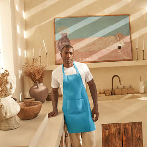 ผ้ากันเปื้อนทำอาหารแบบไม่มีแขน ผลิตจากโพลีเอสเตอร์ 100% ระบายอากาศได้ดี เป็นมิตรกับสิ่งแวดล้อม ใช้ได้ทั้งชายและหญิง มีกระเป๋าหน้า ซับเหงื่อ แห้งไว ประหยัดน้ำ - Product Image 4