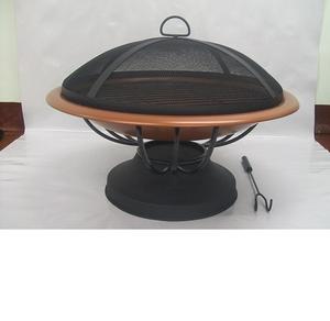 Portable Fire Pits Outdoor Wood Burning Steel BBQ Grill Bowl With Mesh Spark Screen <b>Cover</b> - Product Image 1
