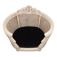 Antique lit pour animaux de compagnie en bois chat canapé rotin chien chaise accessoires pour animaux de compagnie chat et chien maison faite pour meubler les meubles de maison européens