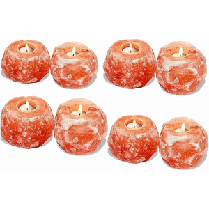 Vela de sal natural hecha a mano, soporte de cristal de roca del Himalaya para un ambiente relajante - Product Image 4