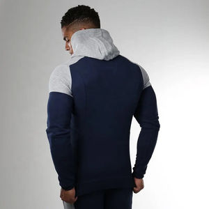 Vente en gros Sweat à capuche de gymnastique d'hiver pour hommes OEM Vêtements de sport en polaire à fermeture éclair avec couleurs et logos personnalisés - Product Image 5