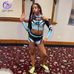 Custom Logo OEM ODM Service High Stretch Stage Performance Wear New Arrival Best Supplier Adult Wear <b>Cheerleading</b> Uniform - Product Image 3