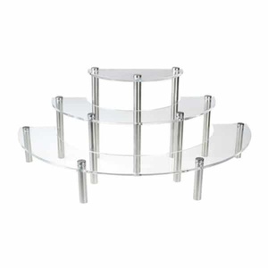 Support en acrylique élégant et moderne à plusieurs niveaux élégant pour la solution de vitrine pour les tasses de gâteaux et les présentoirs de bijoux dans les événements de vente au détail - Product Image 3