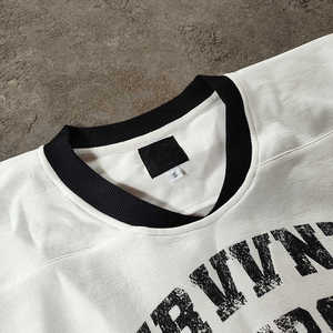 YYSY personnalisé surdimensionné boîte t-shirt collège poids lourd recadrée t-shirt streetwear maillot de hockey sur glace pour hommes - Product Image 1