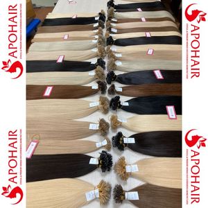 Extensions de cheveux 100% humains, Nano Ring Tip, soyeux, lisses, toutes les couleurs, cuticules alignées, Double dessin, vente en gros - Product Image 5