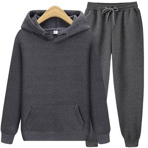 Survêtement 100% coton personnalisé XL pour hommes, pantalons de survêtement d'hiver de haute qualité, fermeture à glissière, respirant, ensemble 2 pièces grande taille - Product Image 1
