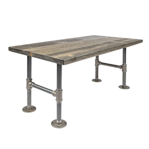 Handmade Industrial <b>Pine</b> Wood Coffee <b>Table</b> with Pipe Legs 100x50cm Living Room Furniture TT68230 - Product Image 1
