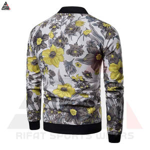 เสื้อแจ็กเก็ตบอมเบอร์สำหรับผู้ชายกันลมบุนวมผ้าแคนวาสลด้านหน้าโลโก้ตามสั่งสำหรับฤดูหนาว - Product Image 5