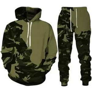 Conjuntos de Sudadera con capucha de camuflaje para hombre, conjunto de chándal con estampado 3D, pantalones con capucha para hombre, conjunto de 2 uds, ropa deportiva informal de gran tamaño para exteriores para hombre - Product Image 6