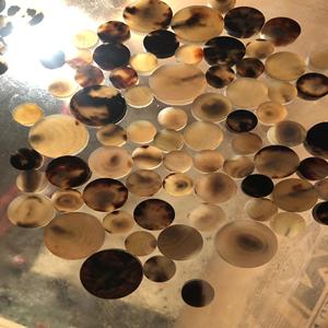 Botón de vástago de color de cuerno de búfalo rosa claro en blanco Botones de vaca y buey de todos los colores para prendas - Product Image 3