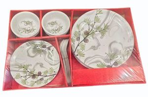 ชุดอาหารค่ำคุณภาพเยี่ยม ใช้ซ้ำได้ วาดด้วยมือ ป้องกันการรั่วซึม เป็นมิตรกับสิ่งแวดล้อม ใช้กับไมโครเวฟได้ ชุดภาชนะเซรามิกพร้อมอุปกรณ์ - Product Image 4