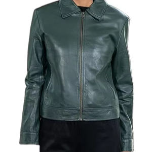 Chaqueta de Cuero para Mujer, Chaqueta Bomber con Cierre, Moda Otoñal, Chaqueta de Motociclista, Chaqueta Bomber con Cierre, Abrigo de Invierno - Product Image 3