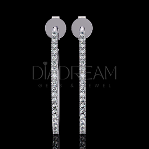 ต่างหูเพชรโมอิสทรงกลม925เงินสเตอลิงฮิปฮอปทันสมัยไม่เหมือนใครเครื่องประดับงานแต่งงานแฟชั่นสำหรับผู้หญิง - Product Image 4