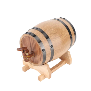 Baril à vin en chêne naturel, baril en bois solide et durable pour le vieillissement du vin, du whisky et des spiritueux - Product Image 3