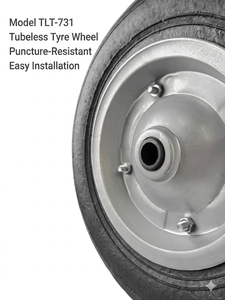 New Trend Galvanized <b>Wheelbarrow</b> Green Frame Tubeless Tire for Garden Construction - Product Image 2
