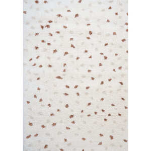 Alfombra Rectangular de Felpa de Poliéster Netline Home Moodi Shaggy Crema/Terra Biscotti para Sala de Estar, Dormitorio y Pasillo - Product Image 1