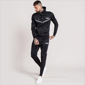 Venta al por mayor de alta calidad 100% de algodón chándal grueso personalizado con capucha y Joggers Conjunto de deporte de los hombres chándal chándales para hombres - Product Image 2