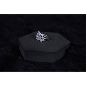 Anillo de Plata de Ley 925 Silverings con Incrustaciones de Piedras Brillantes y Baño de Oro, Estilo Eternidad, para Fiestas, Moda Actual - Product Image 3