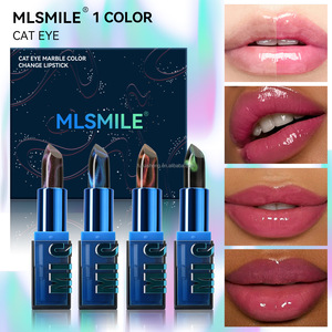 4PCs Premium Cat Eye Marble Lipstick Set Productos de belleza con efecto de cambio de color brillante - Product Image 5