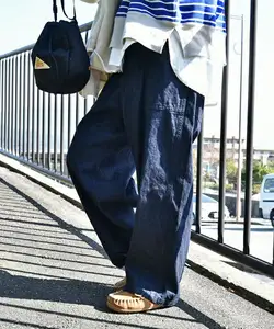 Pantalones de mezclilla japoneses de moda Pantalones rectos anchos casuales azules Mujeres