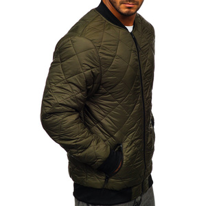 Blousons de bombardier pour hommes imprimés avec logo personnalisé OEM Offre Spéciale vêtements d'extérieur en coton coupe ajustée avec col montant - Product Image 3