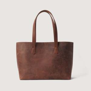 Bianca Vintage Distressed Brown Genuine <b>Leather</b> Tote <b>Bag</b> Handmade with Zipper Closure <b>Soft</b> for All Seasons - Product Image 3