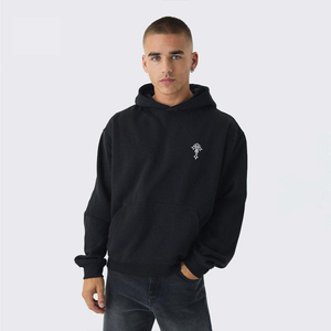 เสื้อฮู้ดแนวสตรีทผ้าฝ้าย100% สำหรับผู้ชายแขนเสื้อแบบแร็กแลนปักโลโก้ได้ตามต้องการ - Product Image 6