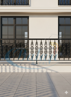 Balustrade de balcon et d'escalier sans cadre en fonte et aluminium, design moderne, robuste, finition gris poli, garantie 5 ans, Balaji Metals