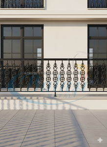 Barandilla de Hierro Fundido de Diseño Moderno Balaji Metals, Acabado Moldeado en Arena, Gris Pulido, Metal, para Balcón de Villa, Valla de Seguridad sin Marco, 5 - Product Image 2