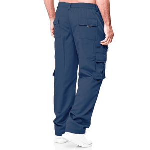Fournisseur du Bangladesh Pantalons cargo ajustés confortables pour hommes grande taille Pantalons cargo à la mode personnalisés de couleur unie à plusieurs poches - Product Image 3