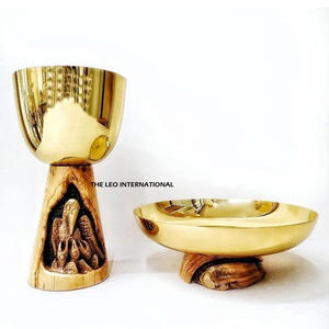 Set of 5 Modern Eco-Friendly Fruit <b>Bowl</b> Aluminum Leaf Design with Gold Plated Customized Technique Free Food Grade - Product Image 3