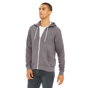 เสื้อฮู้ดแบบซิปสำหรับผู้ชายผ้าคอตตอนน้ำหนักเบาแห้งเร็วพิมพ์โลโก้ตามสั่งแบบแขนยาวเต็มตัวสำหรับ100% ผู้ชาย - Product Image 2